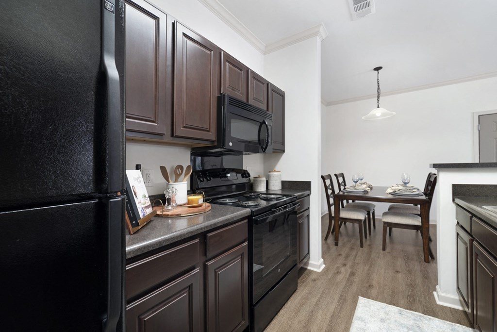 Kitchen with Black Appliances
