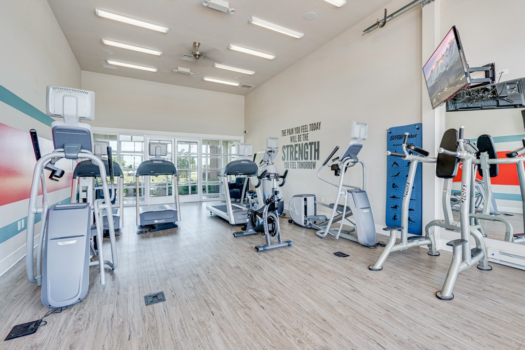Fitness Center With Vaulted Ceilings