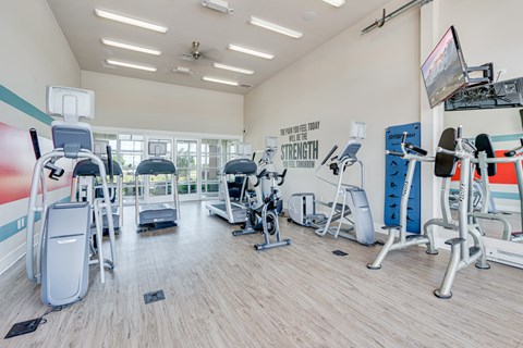 Fitness Center With Vaulted Ceilings