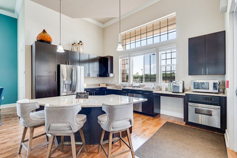 Clubhouse Kitchen With Vaulted Ceilings