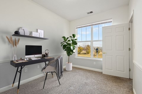 Work From Home Room with Large Window