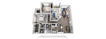 a 1 bedroom floor plan is shown in this illustration