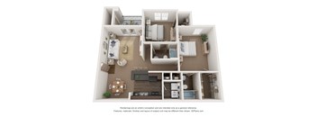 Two Bedroom Large Floor Plan
