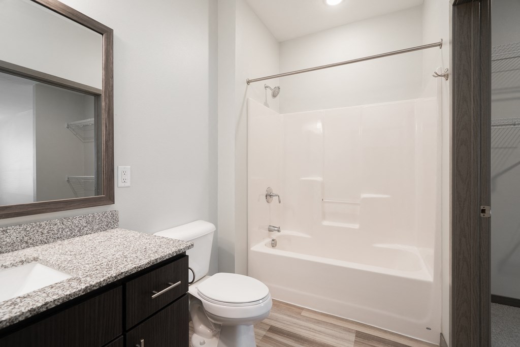 Spacious Bathroom With Granite Vanity In The Starling Floor Plan