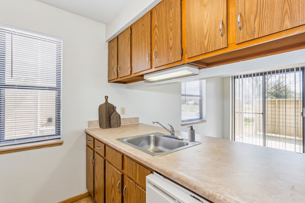 Kitchen with Wood Cabinets