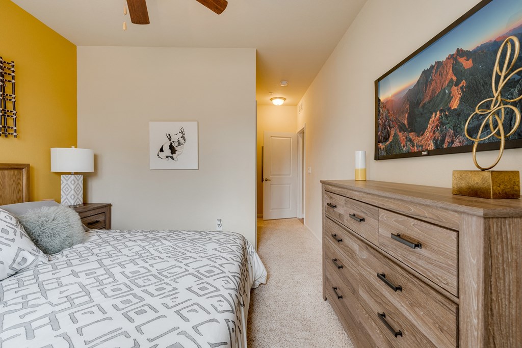 Bedroom With Plush Carpet