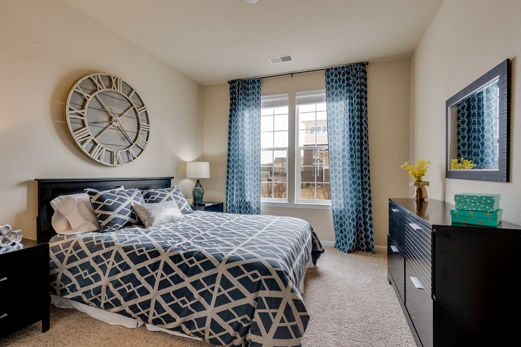 Bedroom With Large Double Windows
