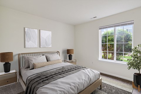 Spacious Bedroom with Carpet