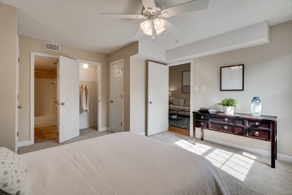 Bedroom With Attached Walk-In Closet & Bathroom