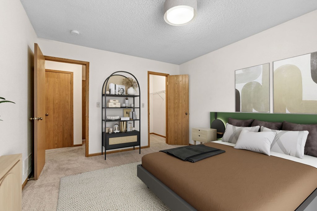 Bedroom with Overhead Lighting