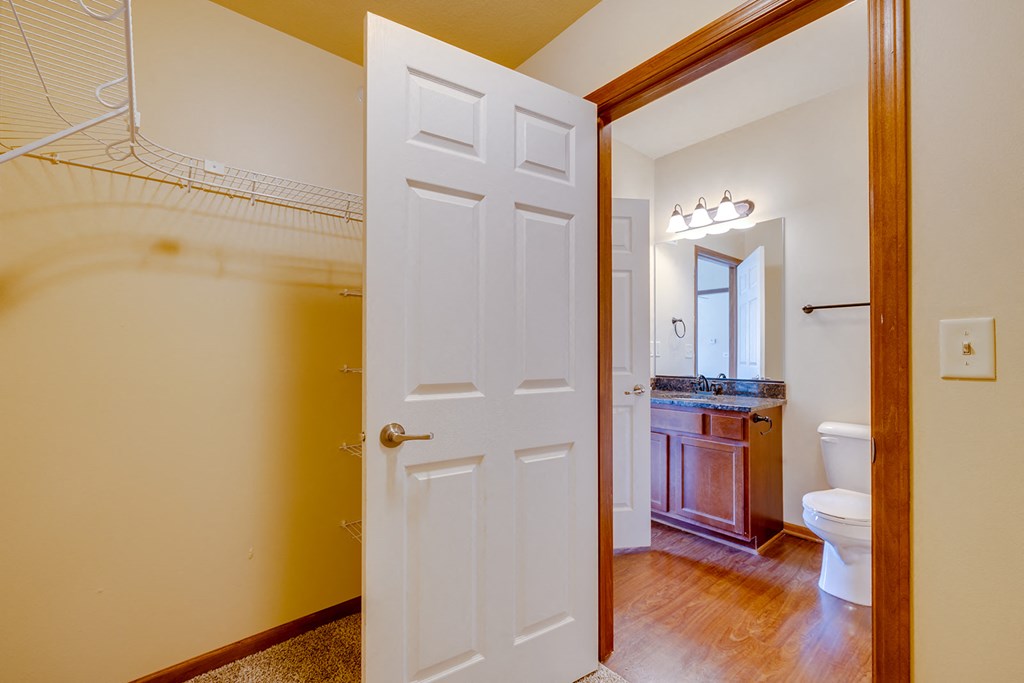 Closet with Built-In Shelving
