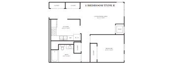 1 Bedroom Type E