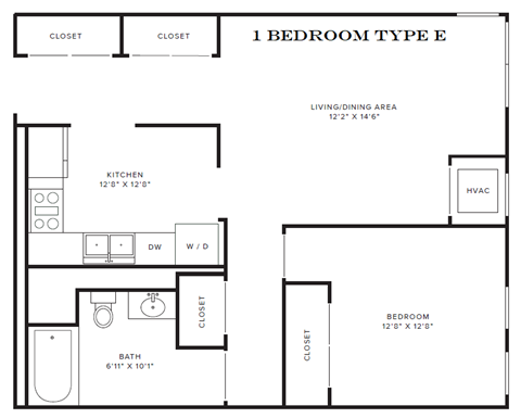 1 Bedroom Type E