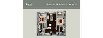 a 3d floor plan of a 2100 sq ft apartment