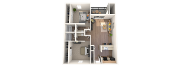 2 Bed 2 bath Floor Plan  at Ascent 1829, Arizona, 85020