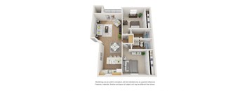 2 Bedroom 2 Bathroom Floor Plan at Ascent on Peoria, Phoenix
