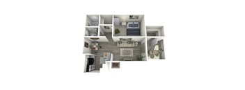 One Bedroom Floor Plan at Paseo 51, Glendale