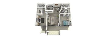 2 Bed 2 Bath Floor Plan at Paseo 51, Arizona, 85302