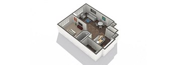 1 bedroom 1 bathroom Floor plan A at Ascent North Scottsdale, Phoenix, AZ