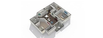 2 bedroom 2 bathroom Floor plan C at Ascent North Scottsdale, Phoenix