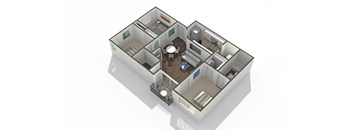 3 bedroom 2 bathroom Floor plan A at Ascent North Scottsdale, Arizona, 85054