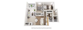A Floor Plan at Ascent on Spence, Tempe Arizona