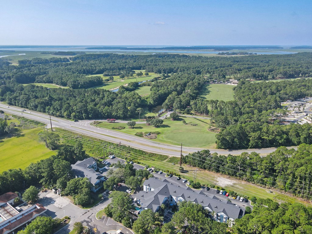 an aerial view of Nextloft Apartments, Bluffton, South Carolina