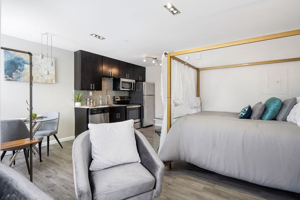 an open studio floor plan at Nextloft Apartments, South Carolina, 29910