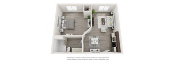 One Bed One Bath Floor Plan at Nextloft, Bluffton, South Carolina