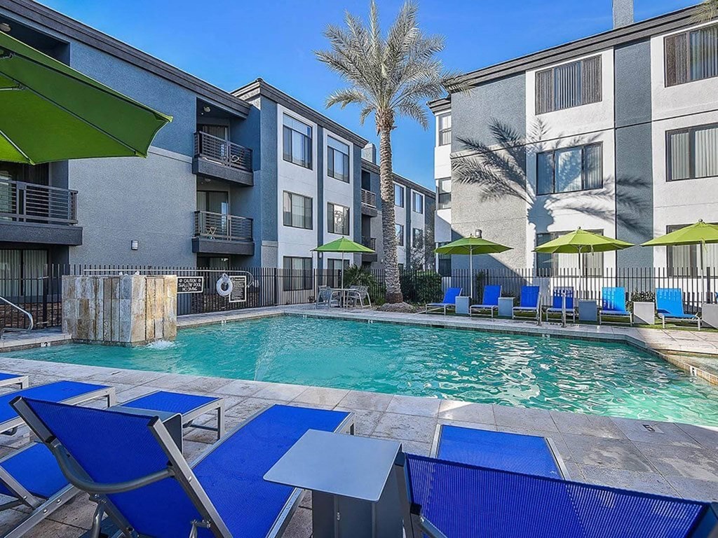 Apartment building swimming pool Apartment building swimming pool at Ascent North Scottsdale, Phoenix, 85054