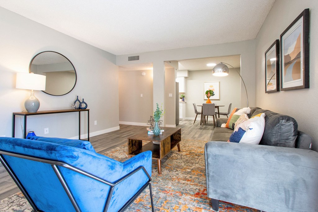 Living Room With Dining Area at Ascent on Pantano, Tucson, AZ, 85710