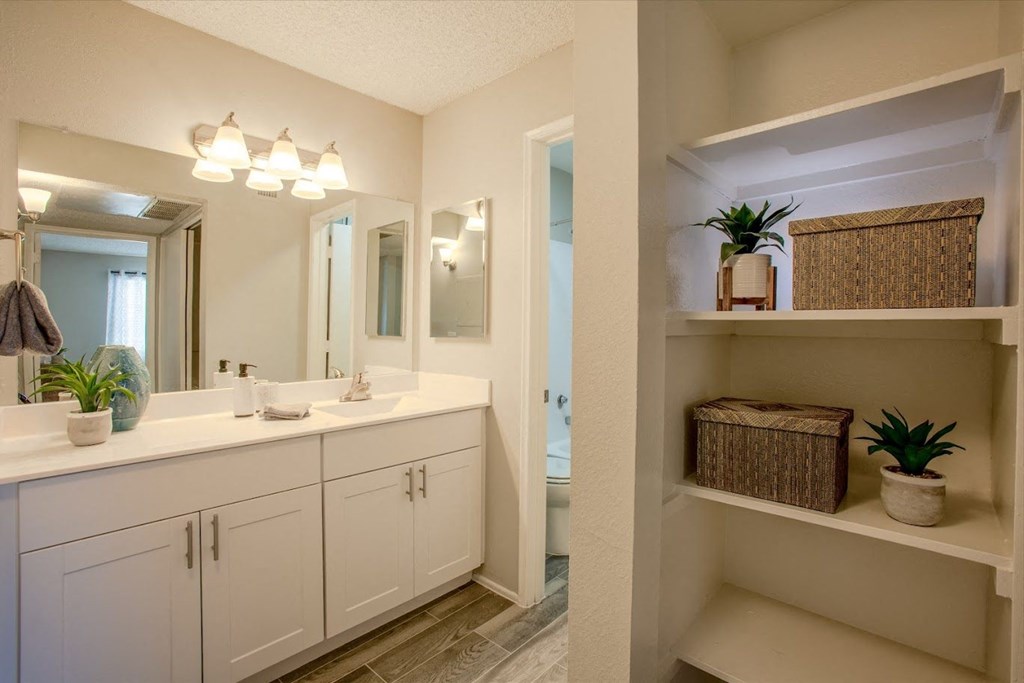 master bathroom vanity at The Vintage Apartments, Arizona, 85710