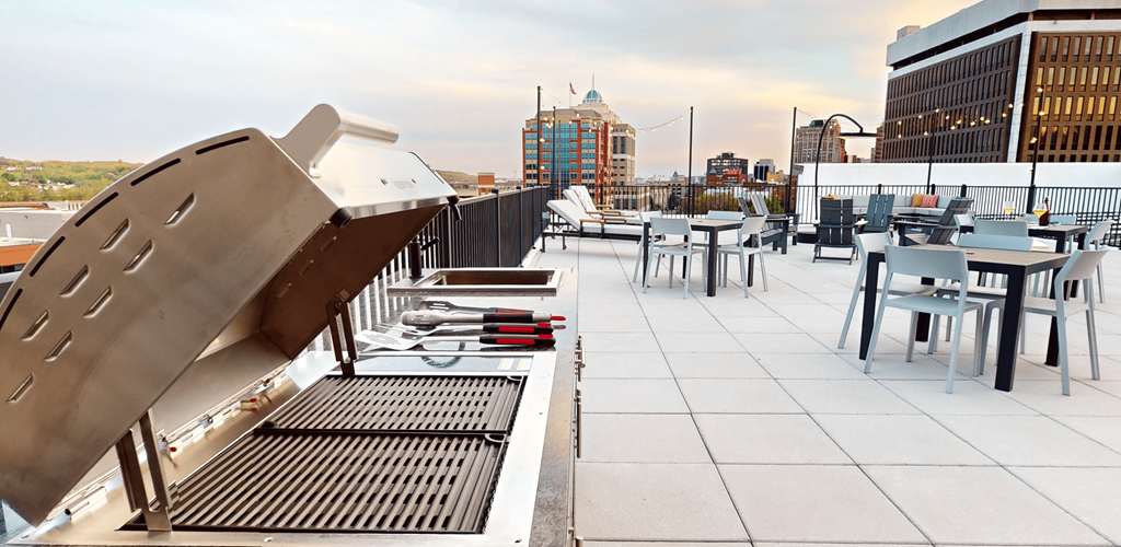 Terrace Grill Station at Industrie Apartments, New York
