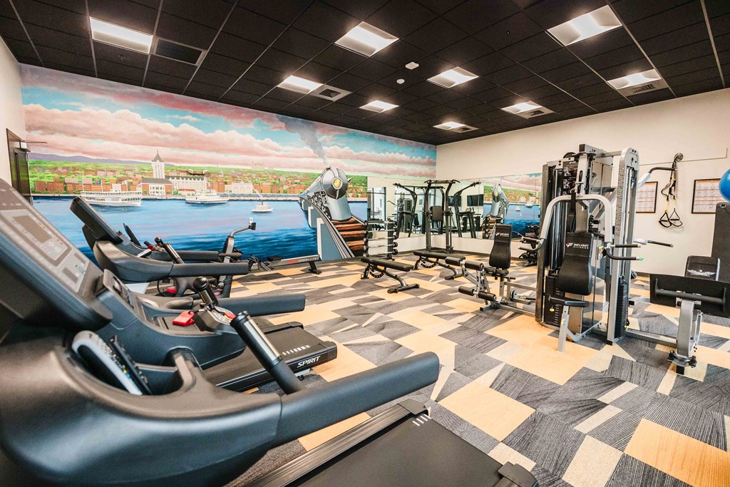 Gym at Industrie Apartments, Albany, 12207