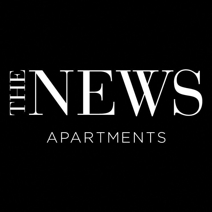 the apartments logo on a black background