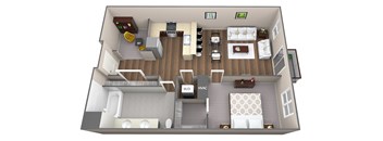 1 Bedroom with Den and Balcony