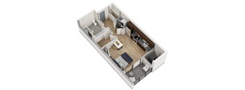 bedroom floor plan of a 2100 sq ft apartment