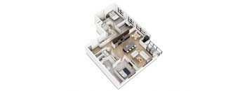 bedroom floor plan an in 3d