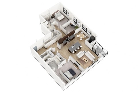D1 Floorplan at Industrie Apartments, Albany