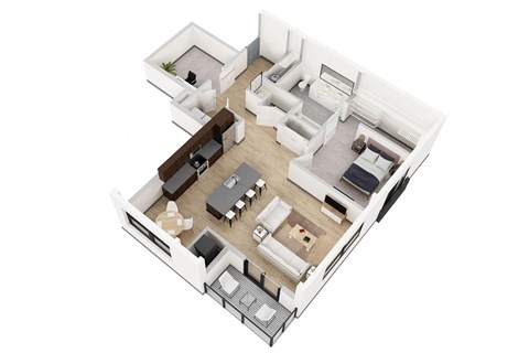 Unit-E1 at Industrie Apartments, New York, 12207