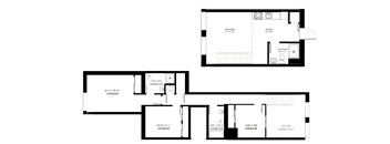 two floor plan of a house with floor plans of different floors