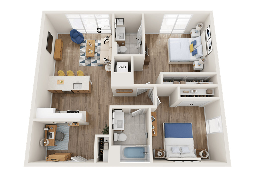 a3 floor plan  1 bedroom  119