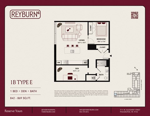 a floor plan of a bedroom apartment