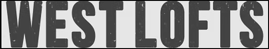 The image displays the words "WEST LOFTS" in large, bold letters.