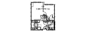 1 Bedroom 1 Bath 604 Sq. Ft Floor Plan, at Hawks Landing, Ruckersville,VA