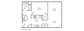1 Bed 1 Bath