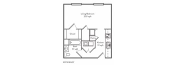1 Bed 1 Bath Efficiency