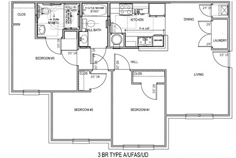 3 Bedroom Type A 3 Bedroom Type A