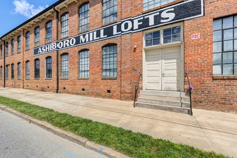 Entrance at Asheboro Mill Lofts, Asheboro, North Carolina