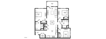 A black and white floor plan of a house with labeled rooms.